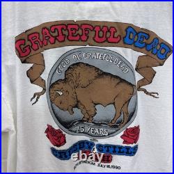 Vintage Liquid Blue Grateful Dead Original Buffalo 1990 T Shirt XL One Night