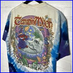Vintage Liquid Blue Grateful Dead Shirt Bear Terrapin Moon Tie Dye Medium Y2K