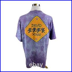 Vintage Liquid Blue Grateful Dead Xing Volkswagen Purple Tie Dye Shirt Men's XL
