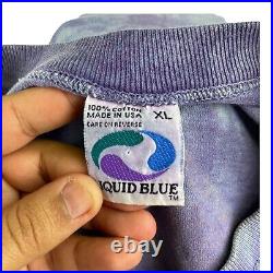 Vintage Liquid Blue Grateful Dead Xing Volkswagen Purple Tie Dye Shirt Men's XL