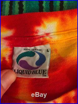 Vintage Liquid Blue Rare Grateful Dead Lithuania 1992 Barcelona Dye Shirt Size L