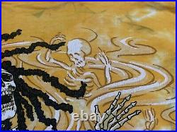 Vintage Liquid Blue Rasta Skeleton Grateful Dead Shirt Large Brockum Marley GDM
