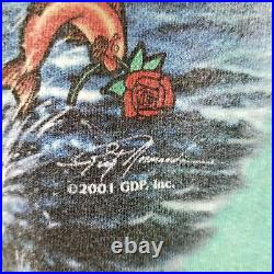 Vintage Liquid Blue Shirt Tie Dye Grateful Dead Ship Of Fools 2001 Size 2XL