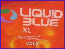 Vintage Liquid Blue Tie Dye Grateful Dead T Shirt XL 1997