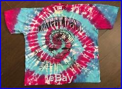 Vintage Mens Grateful Dead Las Vegas Tie Dye T Shirt Size XL 1993