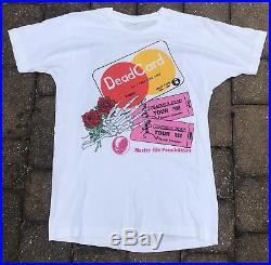Vintage NEW Deadstock 1988 Grateful Dead Dead Card Tee T Shirt Jerry Garcia XL