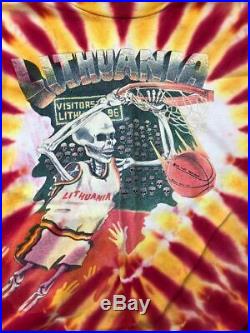 Vintage Original 1992 Grateful Dead Lithuanian Olympic Basketball t-Shirt XL