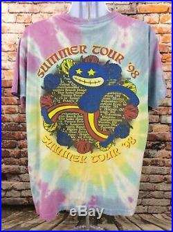 Vintage Phish Summer Tour 1998 Tee Shirt Size XL Tie Dye