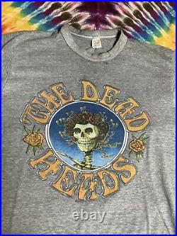 Vintage RARE 1980 The Dead Heads Grateful Dead Double Sided T-Shirt Medium