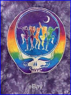Vintage RARE Grateful Dead 1996 Band T Shirt Vtg Rock Purple Tie Dye Multicolor