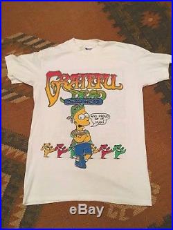Vintage RARE M Grateful Dead Save the Grateful Earth Bart Simpson Shirt