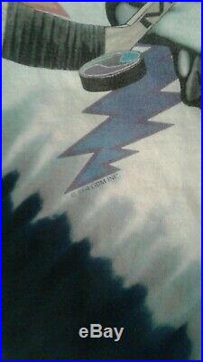 Vintage Rare 1994 Grateful Dead Hockey Tie-Dye T-Shirt Minglewood Blues