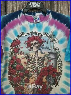 Vintage Rare 1995 Grateful Dead Tie Dye 30 Years Liquid Blue T Shirt L