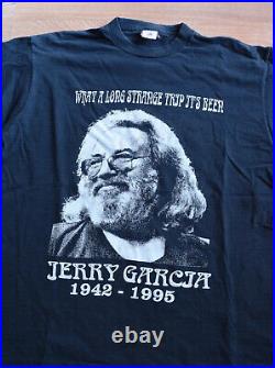 Vintage Rare 1995 Jerry Garcia Grateful Dead Tour Shirt Tee XL Memorial
