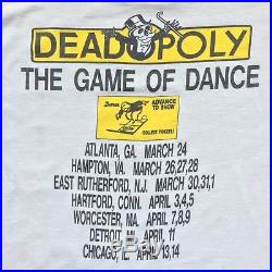 Vintage Rare GRATEFUL DEAD T Shirt 1988 Screen Stars Tag Mens XL DEADOPOLY