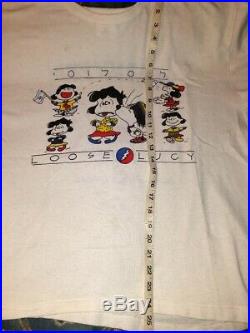 Vintage Rare Grateful Dead Israel Loose Lucy T-shirt Peanuts Snoopy