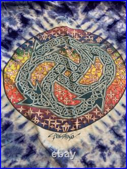Vintage Rare Grateful Dead Phil Brown Double Sided Tie Dye LS T-shirt FOTL Large