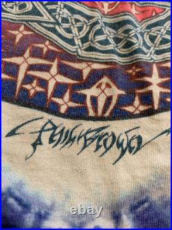 Vintage Rare Grateful Dead Phil Brown Double Sided Tie Dye LS T-shirt FOTL Large