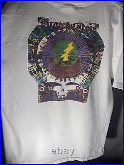 Vintage Rare Jerry Garcia Grateful Dead Single Stitch White Short Sleeve XL EUC
