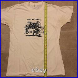 Vintage Robert R. Crumb T Shirt Keep On Truckin 1970s Grateful Dead Large L