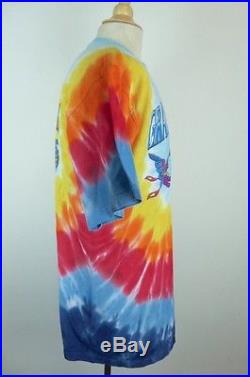 Vintage Rock Grateful Dead Tie Dye T Shirt Butterfly Bear 2000 L