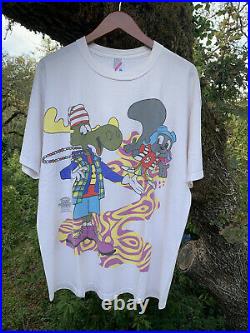 Vintage Rocky and Bullwinkle and Friends Shirt XL 90s Grateful Dead