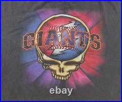 Vintage San Francisco Giants Shirt Adult XLarge Black Grateful Dead Band Tee 90s
