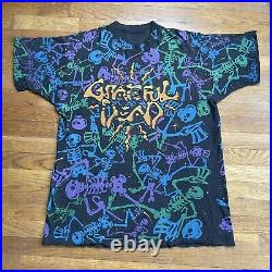 Vintage Shirt Grateful Dead Space All Over Print Brockum XL Rare Distressed 90's
