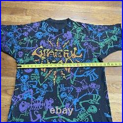 Vintage Shirt Grateful Dead Space All Over Print Brockum XL Rare Distressed 90's