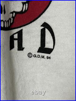 Vintage Single Stitch 1994 Grateful Dead Ski Double Sided T Shirt Size Large