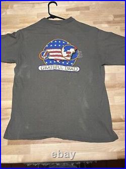 Vintage Single Stitch 80s 1986 Grateful Dead Shirt Spring Tour USA Heart