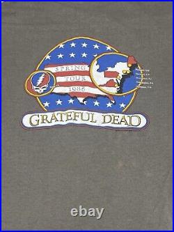Vintage Single Stitch 80s 1986 Grateful Dead Shirt Spring Tour USA Heart