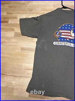 Vintage Single Stitch 80s 1986 Grateful Dead Shirt Spring Tour USA Heart
