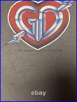 Vintage Single Stitch 80s 1986 Grateful Dead Shirt Spring Tour USA Heart