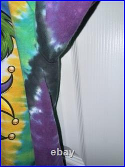 Vintage Single Stitch Liquid Blue Grateful Dead Tie-Dye Jester Bear Shirt Medium