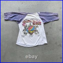 Vintage Spring 1986 Grateful Dead Tour Raglan T Shirt Size Unisex Small