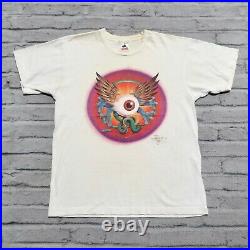Vintage Stanley Mouse Flying Eyeball Signed Shirt 80s Grateful Dead Band Tour