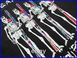 Vintage Steamboat Colorado Ski Til Your Dead Graphic T-Shirt Skeletons Grateful
