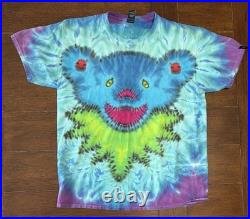 Vintage Sz M Grateful Dead Tie Die Bear T Shirt Jammin Dyes Rare Multi Colored