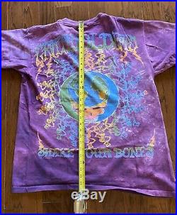 Vintage T-Shirt Grateful Dead 2 Sides Graphics Skelton Earth Graphics