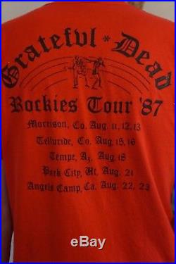 Vintage The Grateful Dead concert T Shirt 1987 Colorado Rockies Tour Rare medium