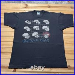 Vintage Thrashed 1993 Grateful Dead Skull Skeleton Evolution T-Shirt XL