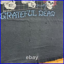 Vintage Thrashed 1993 Grateful Dead Skull Skeleton Evolution T-Shirt XL