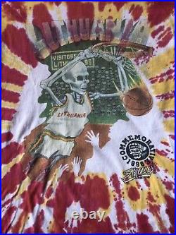 Vintage ULTRA RARE Grateful Dead Lithuania Basketball SHAKEDOWN Tie-dye XL Shirt