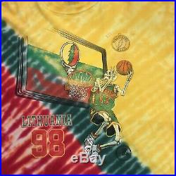 Vintage VTG Grateful Dead Lithuania Basketball Shirt Size XXL