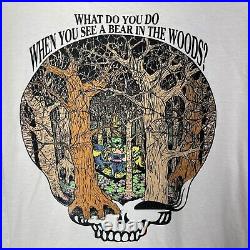 Vintage Very Rare Grateful Dead Play Bear in The Woods White T-shirt Size XL