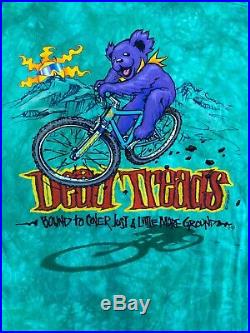 Vintage Vtg Grateful Dead Liquid Blue 1995 Dead Treads Bear T-shirt Size XL