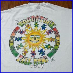 Vintage Woodstock Fall 1996 Shirt Mens Size XL White Hanes Grateful Dead 90s