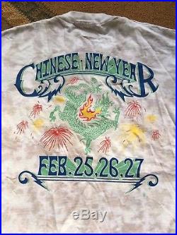 Vintage XL Grateful Dead Chinese New Year 1994 Marbled Tie Dye Shirt