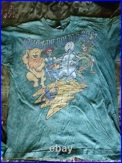 Vintage grateful dead 1994 wizard of oz t shirt liquid blue tye dye size Large